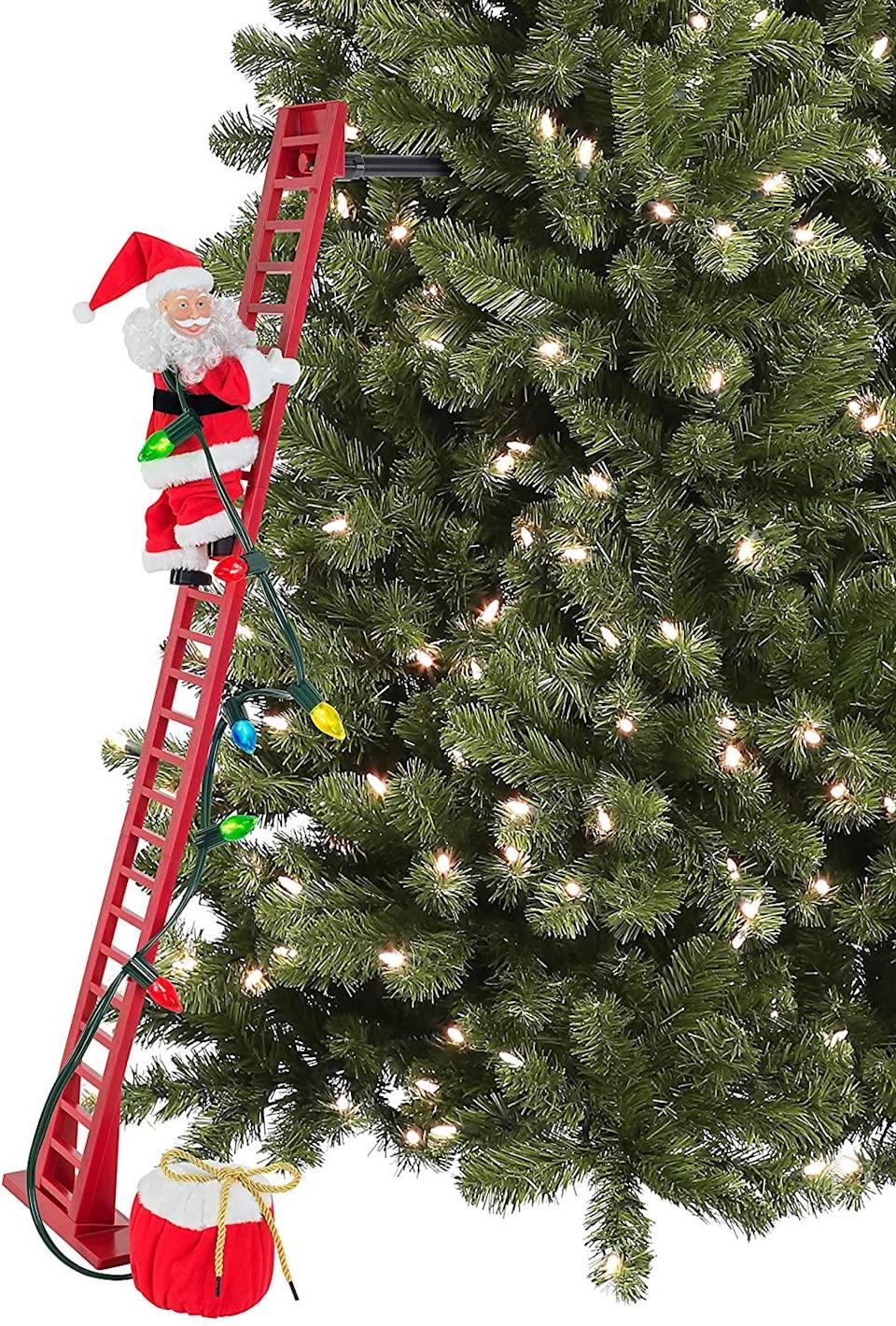 santa climbing ladder model